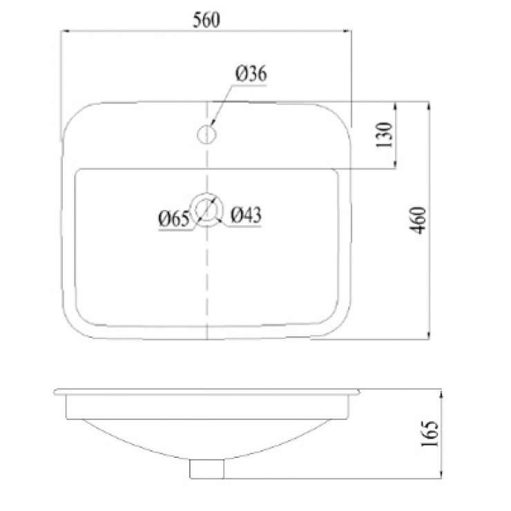 Chậu Rửa Lavabo CAESAR L5019 Dương Vành