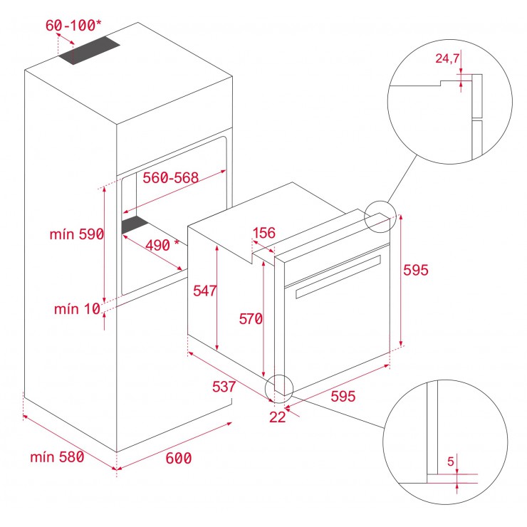 Lò Nướng Đa Năng Teka HBB 735 41560210 Lắp Âm