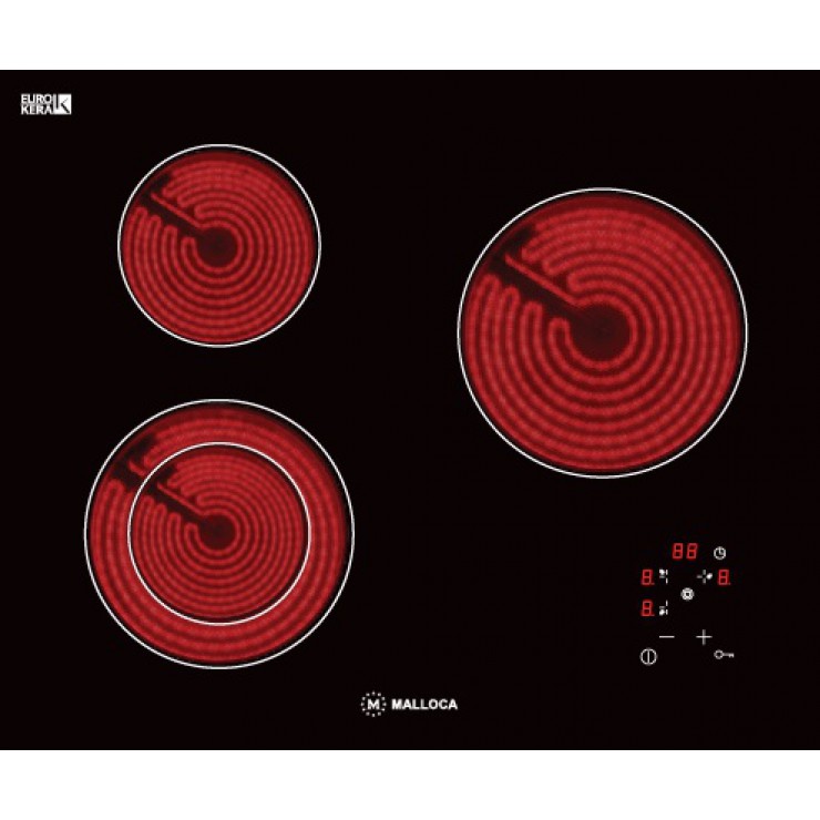 Bếp Điện Hồng Ngoại Malloca MH-03R Có 3 Vùng Nấu