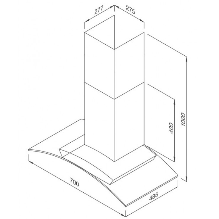 Máy Hút Khói Khử Mùi Malloca MC 9078-700 Áp Tường