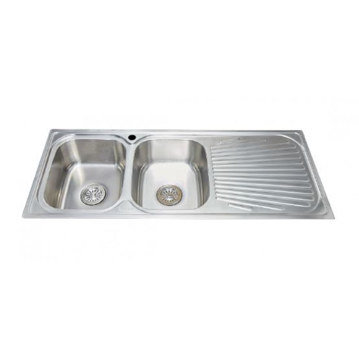 Chậu Rửa Chén Malloca MS 1026R Inox 304 2 Hộc Cánh Phải