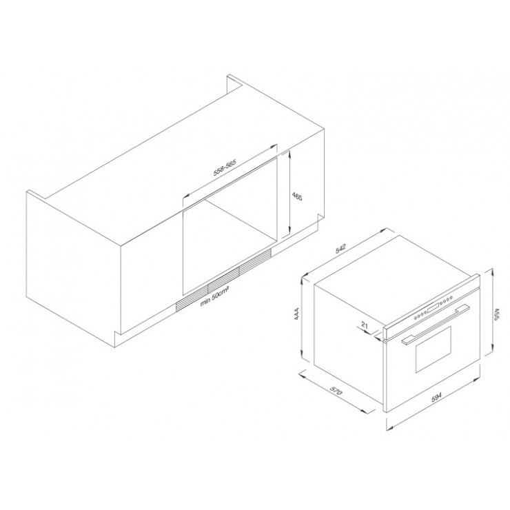 Lò Nướng Điện Malloca MOV35-IX03 Âm Tủ (Kính Trắng)