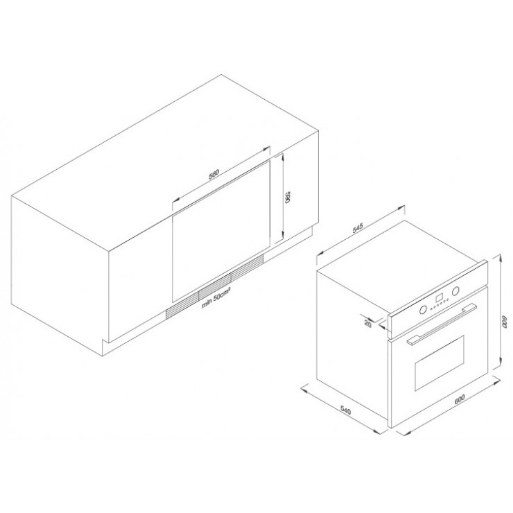 Lò Nướng Malloca EB-56ERCDG-8C11 Âm Tủ 56L