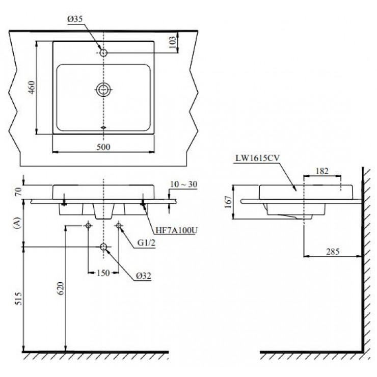 Chậu Rửa Mặt Lavabo TOTO LT1615C Đặt Bàn