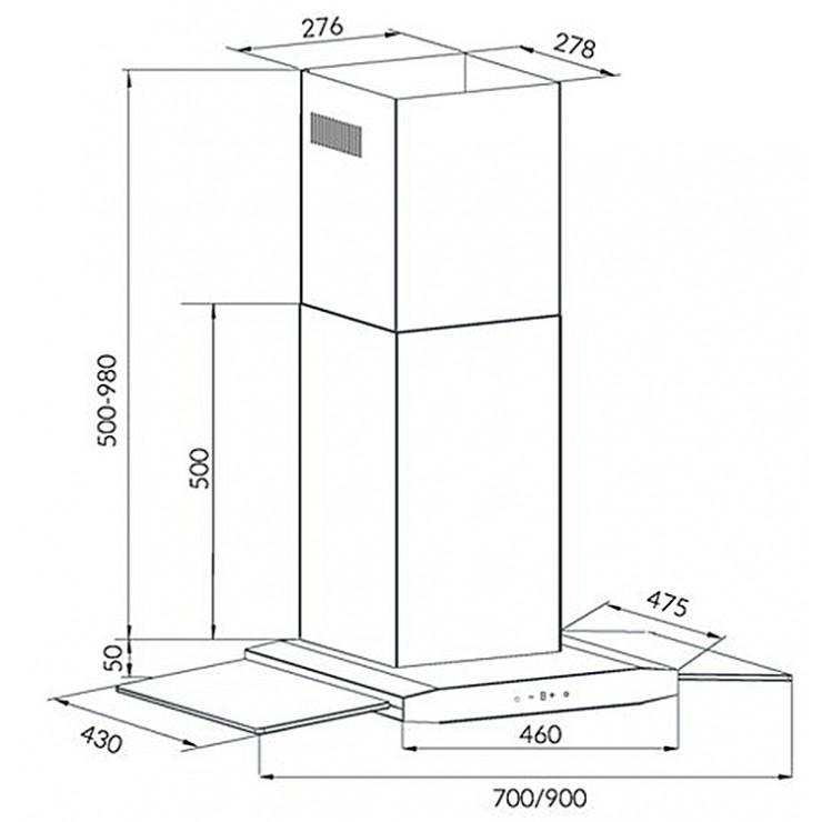 Máy Hút Khói Khử Mùi Eurosun EH-90AF82 Gắn Tường