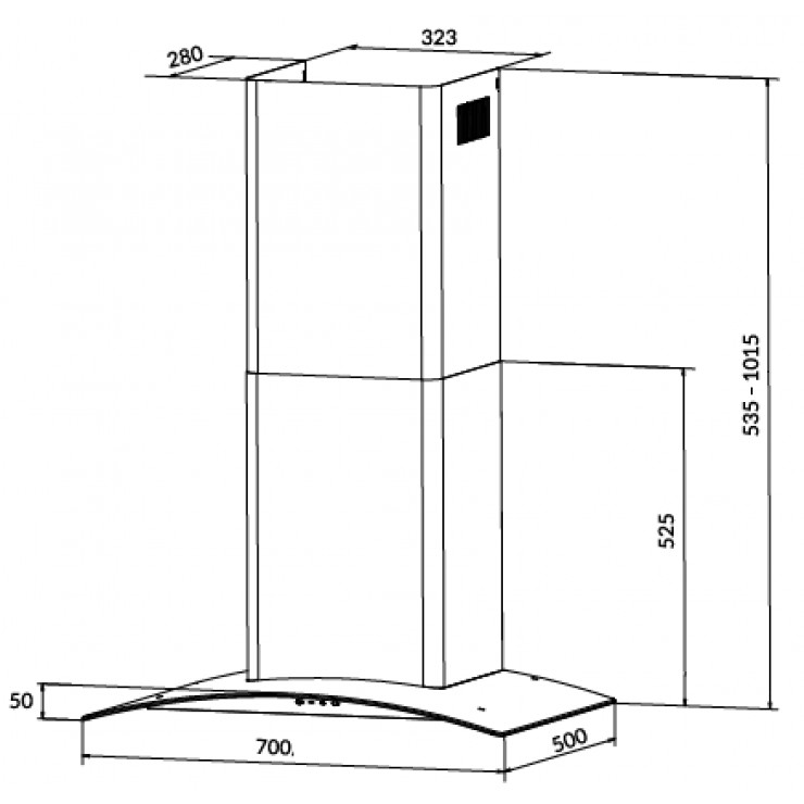 Máy Hút Khói Khử Mùi Eurosun EH-70K27S Gắn Tường