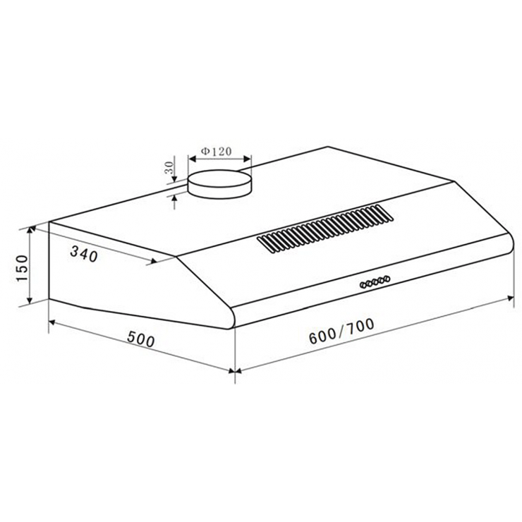 Máy Hút Khói Khử Mùi Eurosun EH-70CF19S Cổ Điển