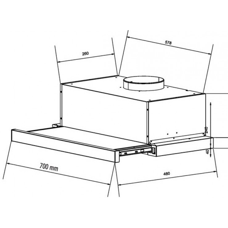 Máy Hút Khói Khử Mùi Eurosun EH-70AF86W Âm Tủ