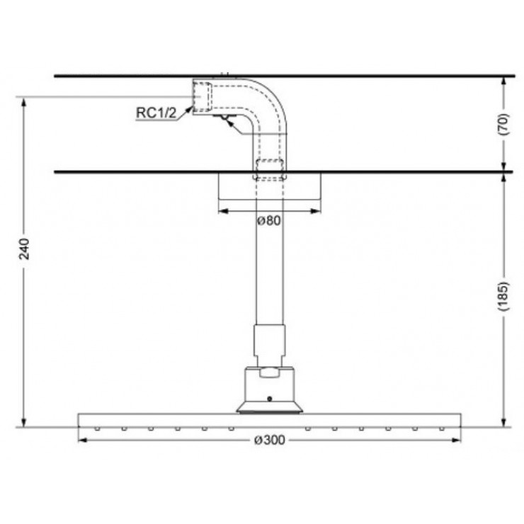 Bát Sen Gắn Trần TOTO DBX113-1CA Tròn 300mm