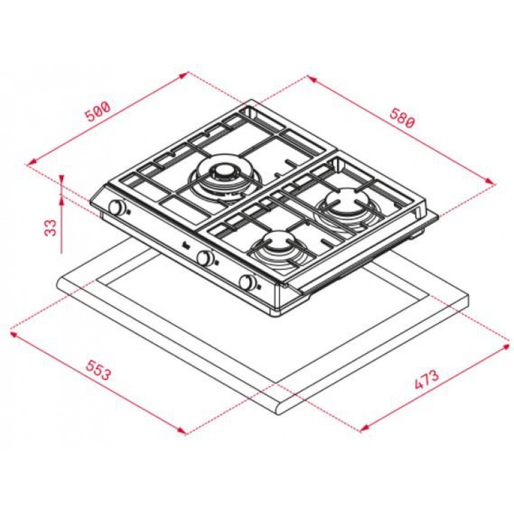 Bếp Ga Teka EX 60.1 3G AI AL DR CI BUT 40212021 3 Mặt Bếp Âm