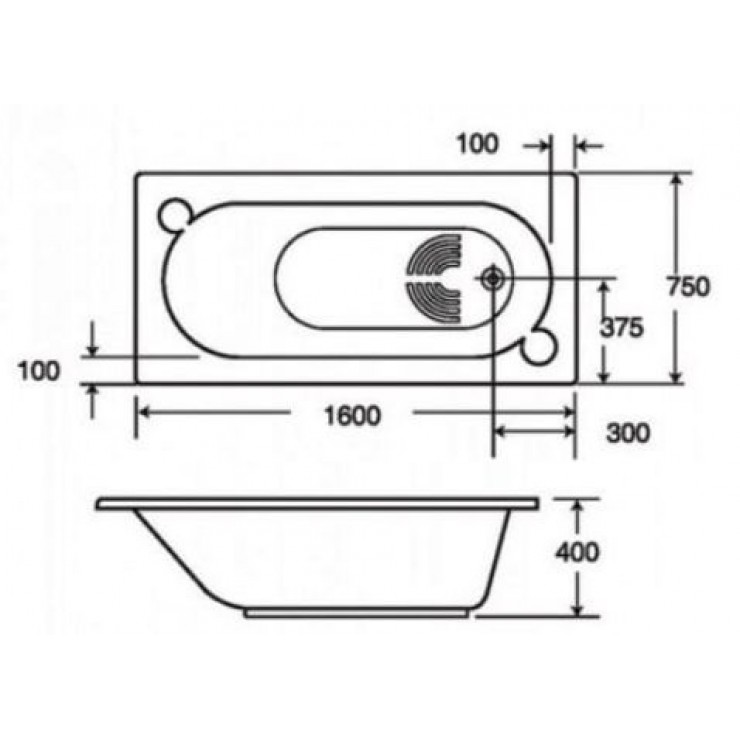 Bồn Tắm Xây American Standard 8161-WT Saturn 1.6 Mét