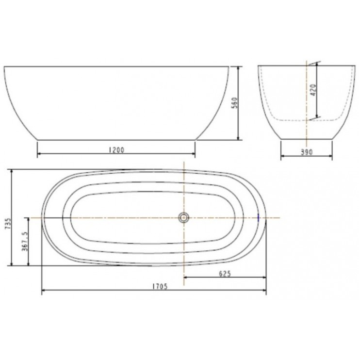 Bồn Tắm American Standard Đá Zenistone BTAS9761 Đặt Sàn 1.7M