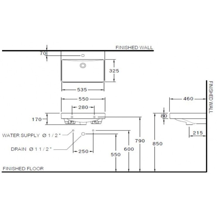 Chậu Lavabo COTTO C005907 Simply Modish Đặt Bàn