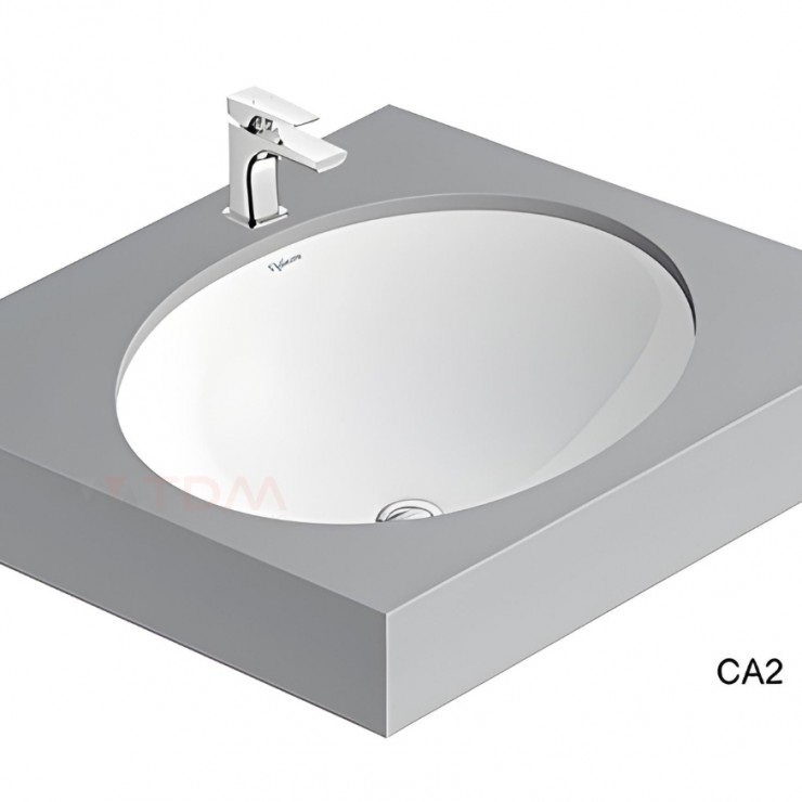 Chậu Rửa Mặt Lavabo Viglacera CA2 Âm Bàn