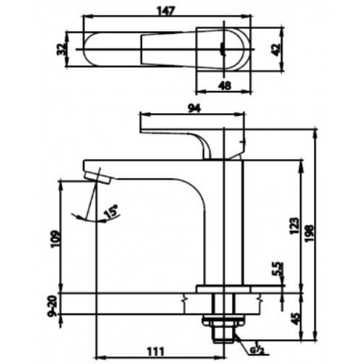 Vòi Lavabo COTTO CT1160A Luke Lạnh