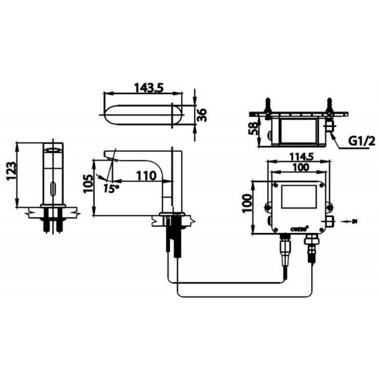 Vòi Lavabo Cảm Ứng COTTO CT4918DC Dùng Pin