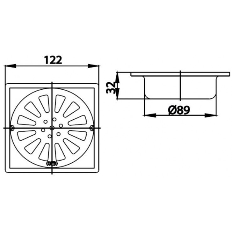 Thoát Sàn COTTO CT640Z3(HM) (Ø89)