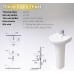 Chậu Rửa Mặt Lavabo Caesar L2140/P2445 Treo Tường Chân Dài - Tuấn Đức