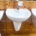 Chậu Lavabo Caesar Chân Ngắn L2150/P2443 Chậu Rửa Lavabo