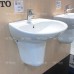 Chậu Lavabo TOTO LHT300CR Treo Tường Chân Ngắn Chậu Rửa Lavabo