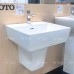 Chậu Rửa Mặt Lavabo TOTO LHT328C#XW Chữ Nhật Treo Tường Chân Ngắn