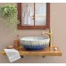 Chậu Rửa Mặt Lavabo Kanly SU127 Đặt Bàn Sứ Mỹ Thuật 430 x430 mm