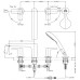 Vòi Sen Xả Bồn Tắm TOTO TBG04202BC#MBL Gắn Thành Bồn 4 Lỗ Màu Đen