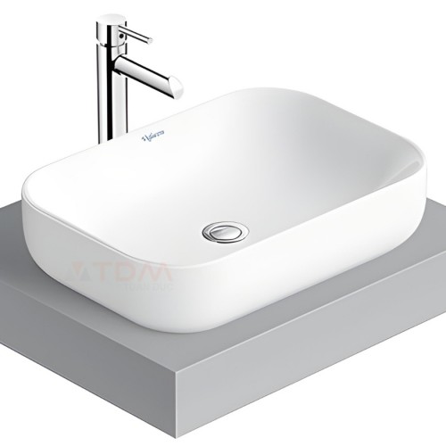 Chậu Rửa Mặt Lavabo Viglacera V25 Đặt Bàn Chữ Nhật, 990.000 đ