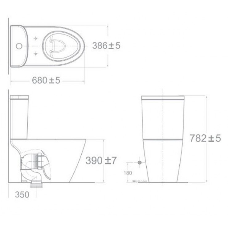 Bồn Cầu American Standard VF-2407 - 2407-WT (3107-WT+ 4107-WT)