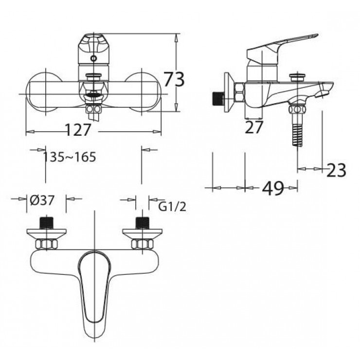 Vòi Sen Tắm Nóng Lạnh American Standard Cygnet WF-0311