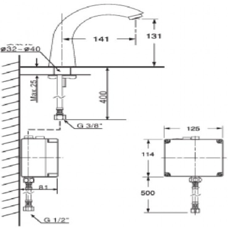 Vòi Lavabo American Standard WF-8815 Selectronic AC Cảm Ứng 220V