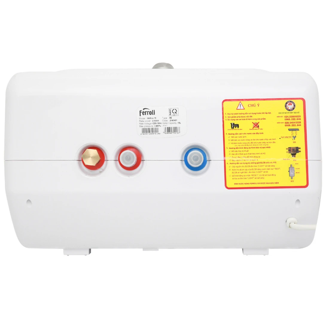 Bình Máy Nước Nóng Ferroli QQ ME 15L Gián Tiếp 2500W - Tuấn Đức