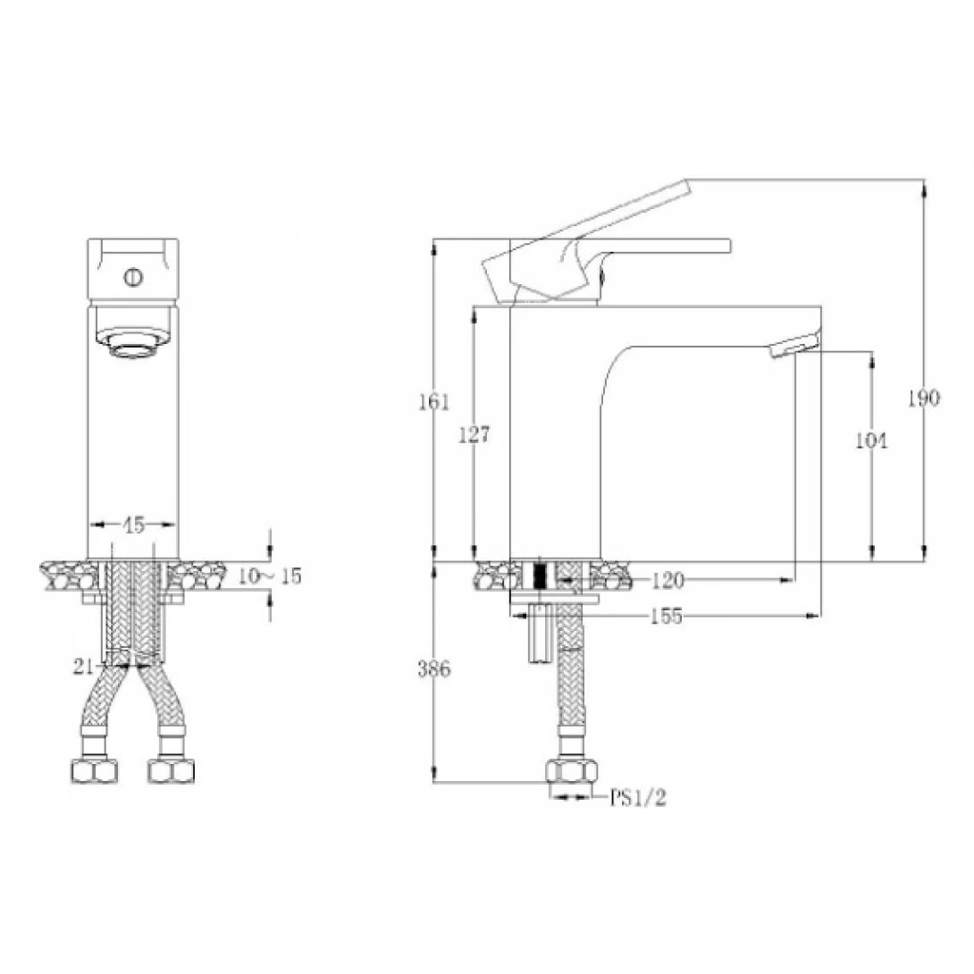 Vòi chậu rửa mặt lavabo Caesar B570CU nóng lạnh - Tuấn Đức