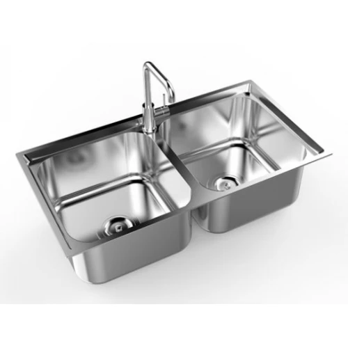 Chậu rửa chén Sơn Hà S82D - Bồn rửa bát inox 820x440mm inox 304 cao cấp