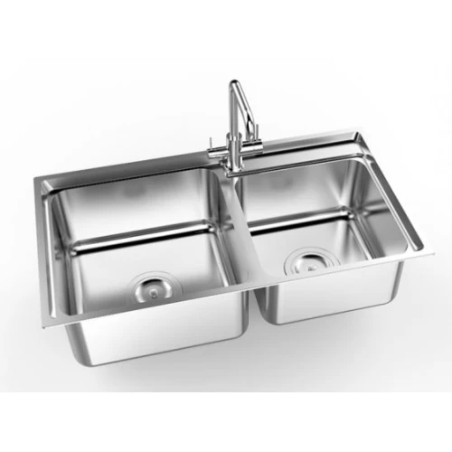 Chậu rửa chén Sơn Hà S80D - Bồn rửa bát inox 800x440mm inox 304 cao cấp