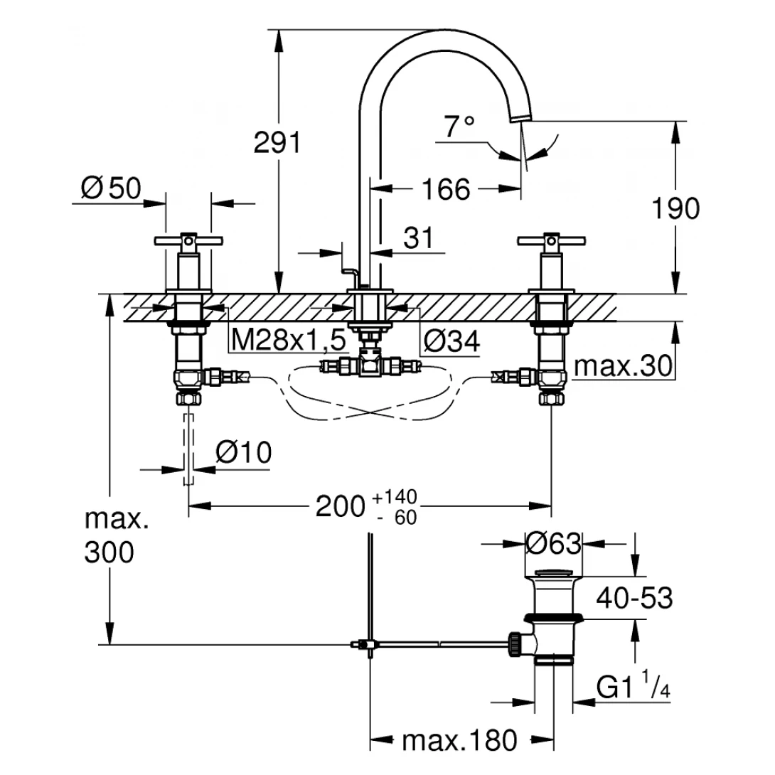 ban ve voi grohe atrio 20008003