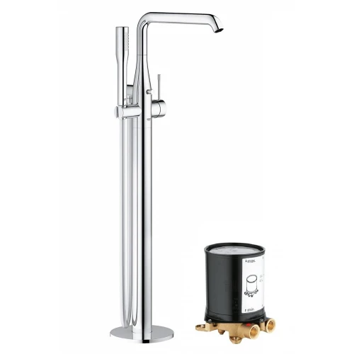 Vòi sen xả bồn tắm Grohe Essence New 23491001 + 29086000 đặt sàn nóng lạnh - Tuấn Đức