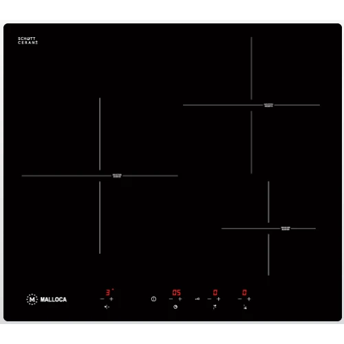 Bếp điện từ Malloca MI 593 BN mặt kính 3 bếp - Tuấn Đức