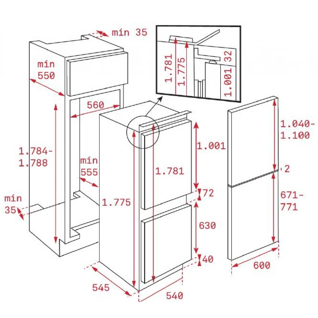 Tủ Lạnh Teka CI3 350 NF 40634571 Lắp Âm