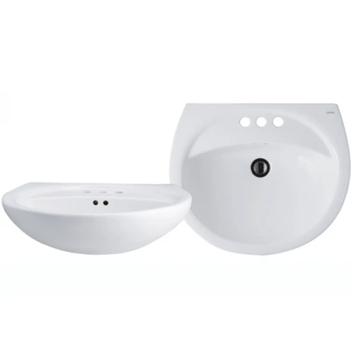 Chậu rửa mặt lavabo Caesar L2220 treo tường không chân - Tuấn Đức