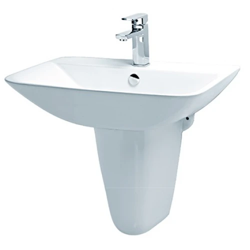 Chậu rửa mặt lavabo Caesar L2365/P2443 treo tường chân ngắn - Tuấn Đức