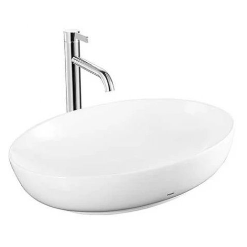 Chậu rửa mặt lavabo TOTO LT1705 đặt trên bàn đá 550 x 380 mm- Tuấn Đức