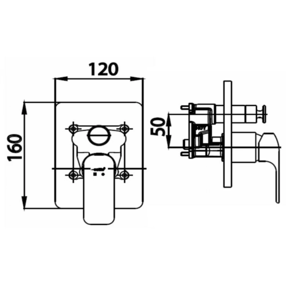 Van Điều Chỉnh Nóng Lạnh Cotto CT2145A Âm Tường Vòi Sen Tắm Âm Tường