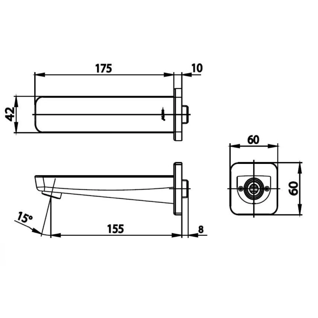 Vòi xả bồn Cotto CT617 Gắn Tường