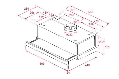 Bản vẽ kỹ thuật máy hút mùi Teka TL 6420 40474260