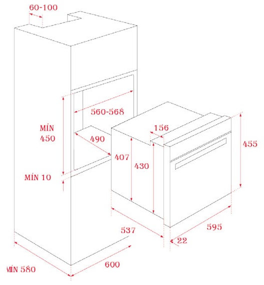 Bản vẽ lò nướng 41531020 Teka