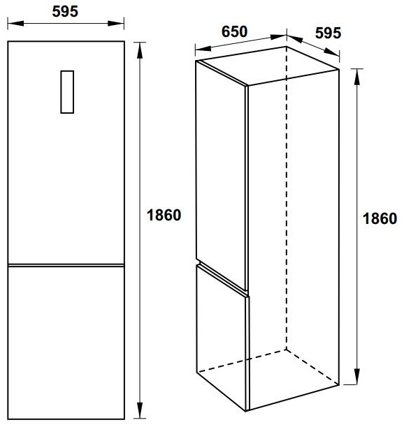 Tính năng tủ lạnh H-BF324 Hafele 534.14.230 độc lập