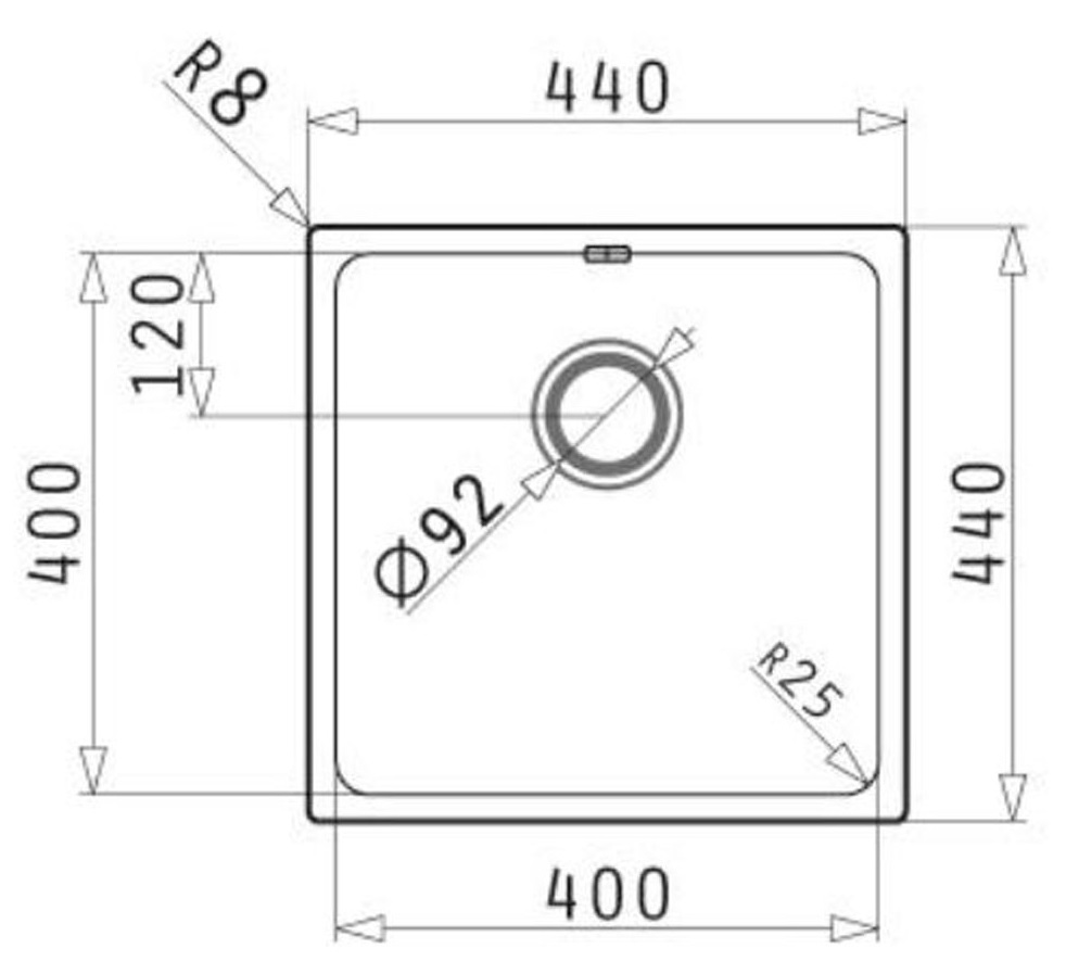 Bản vẽ kỹ thuật chậu rửa chén bát HMH 101046101 Bosch