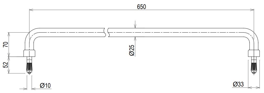 Bản vẽ thanh vịn TX3A3 TOTO