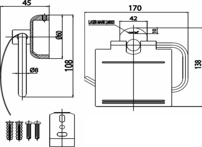 Móc giấy vệ sinh Cotto CT0125(HM) cao cấp - Tuấn Đức